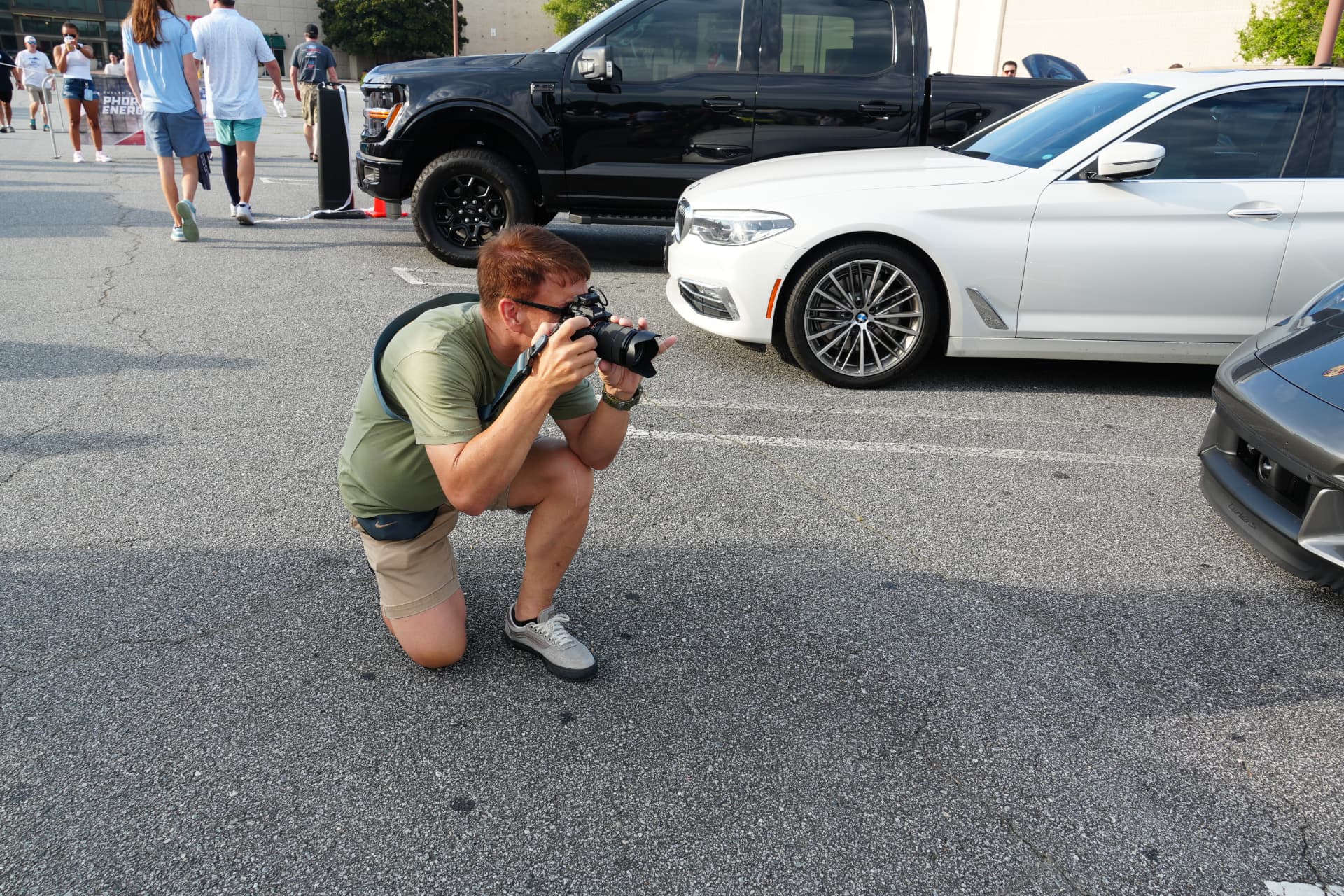 HighPoint Gravity photographer composing a close-up image of a sports car